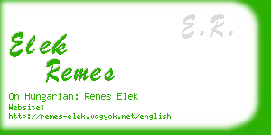 elek remes business card
